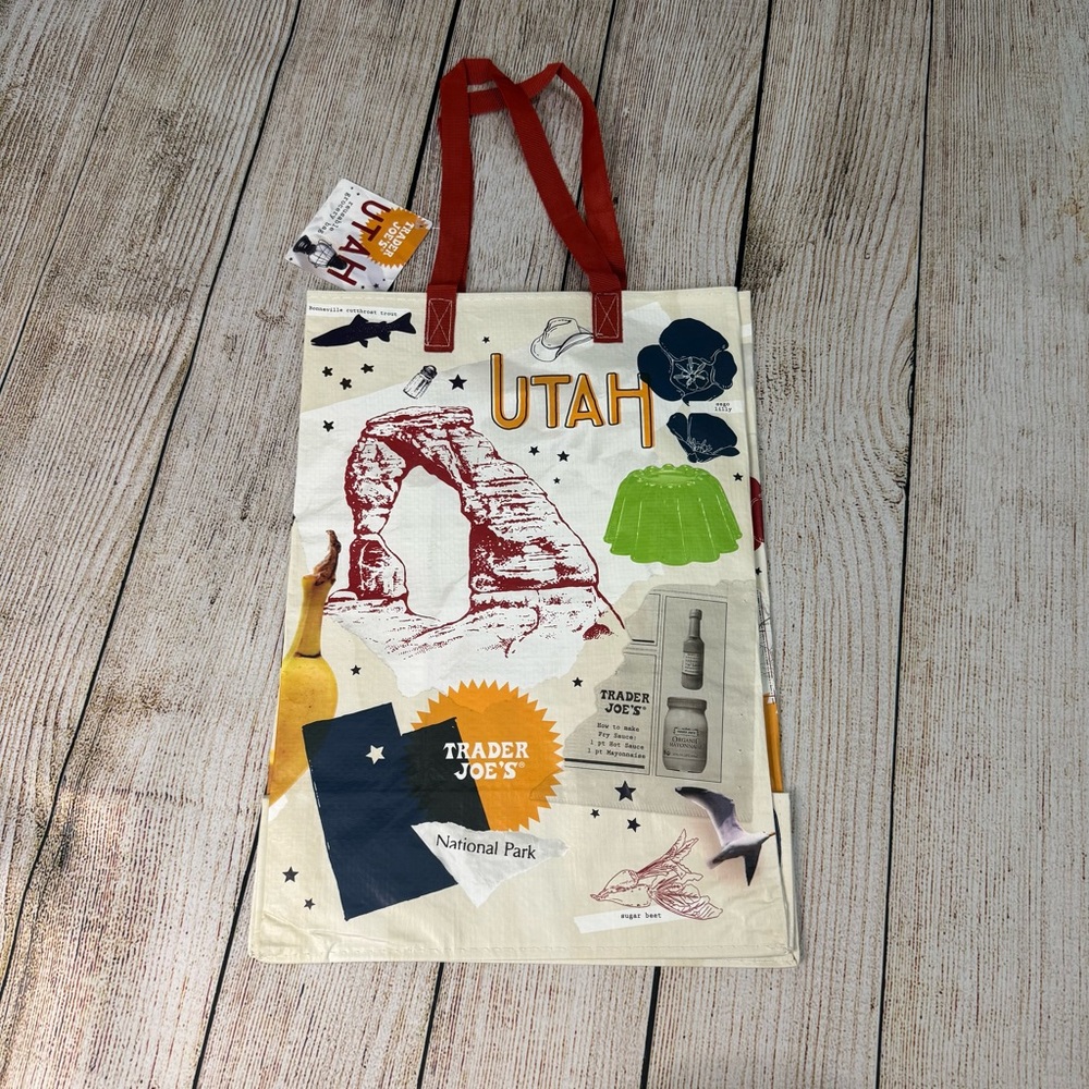 NWT Trader Joe's Utah Reusable Shopping Bag Tote